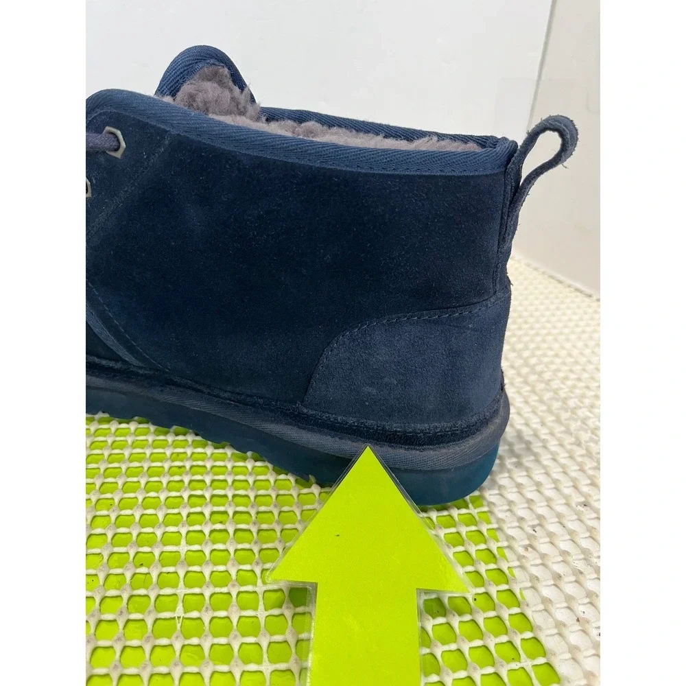 UGG Neumel Chukka Lace Up Boots Men's 12 Navy Blue Suede 3236